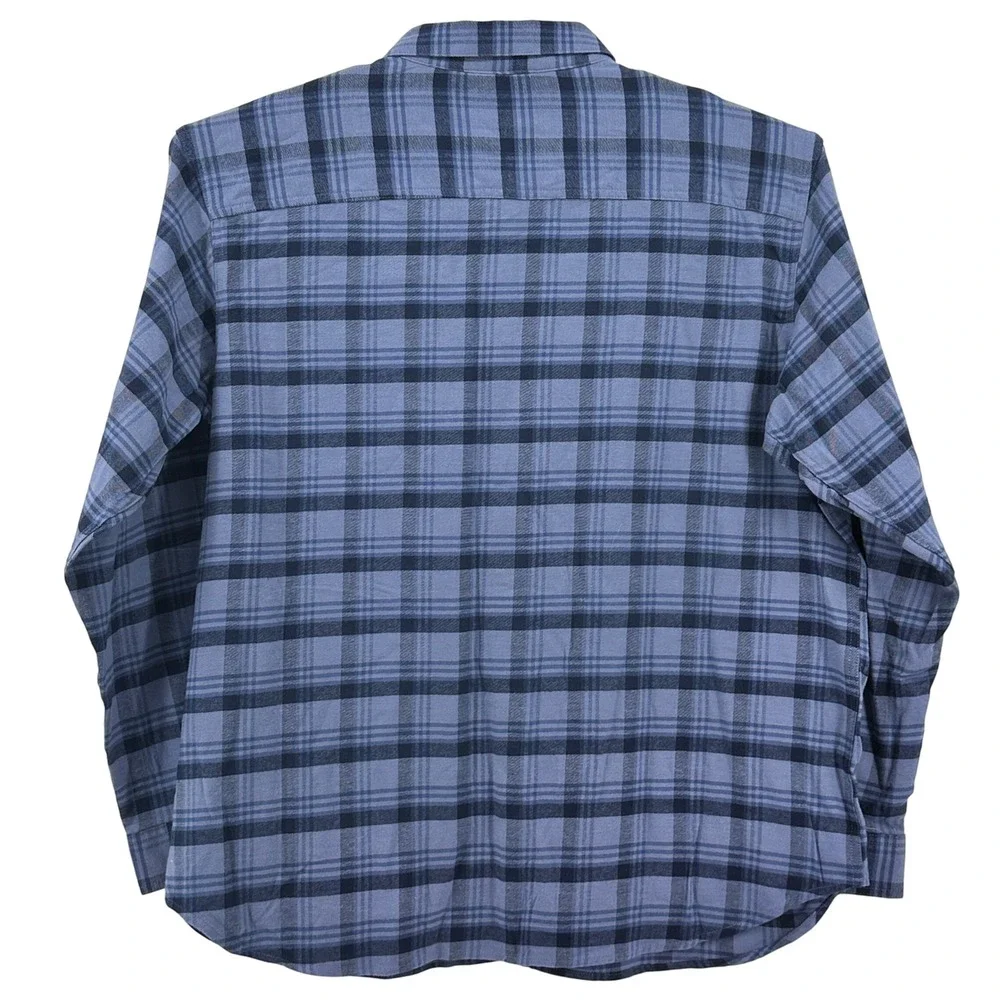 Columbia Mens XXL Shirt Cornell Woods Flannel Long Slv Blue Plaid Button Dwn NEW